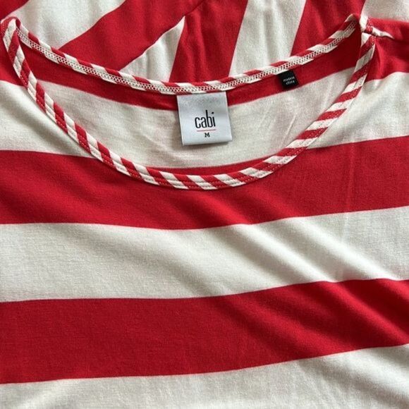 Cabi Asymmetrical Stripe Sleeveless Shirt - Picture 4 of 5